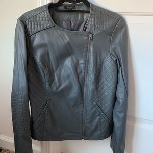 Apt. 9 Gun metal grey faux leather jacket